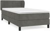 vidaXL Boxspringbett mit Matratze Dunkelgrau 90x190 cm Samt 3127464 Bild 2