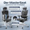 CLOUVOU MasterSeat, ergonomischer Bürostuhl, höhenverstellbare Rückenlehne mit thermoregulativem Bezug, 4D-Armlehnen, 3D-Kopfstütze, Schwarz Bild 2