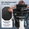 CLOUVOU MasterSeat, ergonomischer Bürostuhl, höhenverstellbare Rückenlehne mit thermoregulativem Bezug, 4D-Armlehnen, 3D-Kopfstütze, Schwarz Bild 4