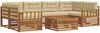 vidaXL Outdoor-Sofagarnitur mit Kissen 7 pcs Natur und Beige 3373093 Bild 2