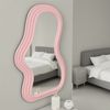Nettlife Ganzkörperspiegel weiß/rosa Badezimmerspiegel unregelmäßiger Wandspiegel Stahlglas (1-St), für Zuhause Deko-Element für eine gemütliche Wohnatmosphäre Bild 3
