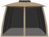 vidaXL Pavillon mit Doppeldach & Netzwänden Taupe 3,93x2,93 m Stahl 368453 Bild 4