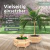 holz4home® Pflanzkübel 6-eckig aus Tannenholz I Outdoor Blumenkübel für Garten Balkon, inkl. Gartenhandschuhe & Vlies Bild 4