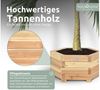 holz4home® Pflanzkübel 6-eckig aus Tannenholz I Outdoor Blumenkübel für Garten Balkon, inkl. Gartenhandschuhe & Vlies Bild 3