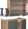 Küchenzeile Fame-Line Grün-Gold Landhaus/Goldkraft Eiche 235 cm , AP Anthrazit Vicco Bild 5