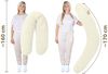 Amilian Stillkissen XXL 170 cm Schwangerschaftskissen Seitenschläferkissen U-Form, Set, mit Bezug, Cord-Optik, geräuscharm, Made in EU Bild 3