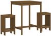 vidaXL 3-tlg. Gartenbar-Set Honigbraun Massivholz Kiefer 3157736 Bild 2