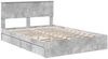 vidaXL Aufbewahrungsbett Beton Grau 135 x 190 cm Holzwerkstoff 3410808 Bild 4