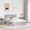 vidaXL Aufbewahrungsbett Beton Grau 135 x 190 cm Holzwerkstoff 3410808 Bild 3