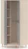 Lomadox Eckschrank MODICA-131 in sandbeige mit grau, fühlbare Struktur, Softlcose, 2-türig Bild 2