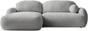 Mirjan24 'Mojato' Ecksofa mit Bettkasten und Schlaffunktion, Bouclé hellgrau, 90x175x275 cm, Links Bild 2