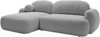 Mirjan24 'Mojato' Ecksofa mit Bettkasten und Schlaffunktion, Bouclé hellgrau, 90x175x275 cm, Links Bild 3