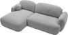 Mirjan24 'Mojato' Ecksofa mit Bettkasten und Schlaffunktion, Bouclé hellgrau, 90x175x275 cm, Links Bild 4