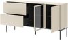 Selsey 'Bellezo' Sideboard mit beleuchteter Glasvitrine und zwei Schubladen 166 cm, Creme Bild 4