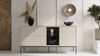 Selsey 'Bellezo' Sideboard mit beleuchteter Glasvitrine und zwei Schubladen 166 cm, Creme Bild 2