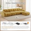 Ecksofa 4-Sitzer modular in Gelb, Chenille-Bezug, rahmenloses Design mit 32D-Schaumstoff,76x358x171 cm Bild 5