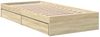 Einzelbettgestell Design für Erwachsene mit Schubladen Sonoma-Eiche 75x190 cm Holzwerkstoff d3767e Bild 3