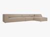 Micadoni Ecksofa Ruby 5-Sitzer Rechts Strukturierter Stoff Ottawa Dunkelbeige Bild 2