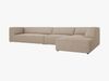 Micadoni Ecksofa Ruby 5-Sitzer Rechts Strukturierter Stoff Ottawa Dunkelbeige Bild 3