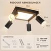 Nettlife Deckenstrahler 1/2/3/4 Flammig GU10 Modern Schwarze Deckenlampe Schwenkbar 350°, LED wechselbar, Warmweiß, Schwenkbar Flurlampe Metall für Schlafzimmer Küche Büro Bild 3