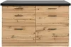 Vente-unique - ALEGRITA Küchenmöbel Holz, Platte SchwarzBeige - B 104 cm x H 80 cm x L 126 cm Bild 2