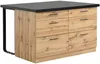 Vente-unique - ALEGRITA Küchenmöbel Holz, Platte SchwarzBeige - B 104 cm x H 80 cm x L 126 cm Bild 3