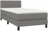 vidaXL Boxspringbett mit Matratze & LED Dunkelgrau 100x200 cm Stoff 3133054 Bild 3