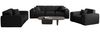 Sofaset Designersofa CELES PREMIUM 3-2-1 in Stoff Ascot Bukla Schwarz Bild 5