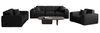 Sofaset Designersofa CELES PREMIUM 3-2-1 in Stoff Ascot Bukla Schwarz Bild 4