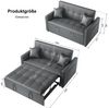 SONNI Schlafsofa Klappbares Sofabett 2-in-1 mit Katzenleder Sofa Bettcouch, mit Schlaffunktion, 3 Verstellbare Winkel, Couch mit 2 Kissen Bild 2