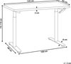Schreibtisch manuell höhenverstellbar DESTINAS Hellbraun Weiß 120 cm 72 cm Bild 2