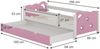 Kinderbett Jessica Rosa 80x160 cm mit Schublade, ohne Matratze Vitalispa Bild 3