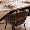 Bronx71 Esszimmerstuhl Braid Chenille braun Bild 3