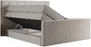 Boxspringbett KING VELEN, Doppelbett mit Multipocket-Matratze, Polsterbett mit Kopfstütze - 160x200 - Beige Stoff - H4 Bild 4