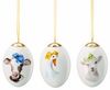 Hutschenreuther Geschenkserie Farm Life Set 3 Porzellan-Eier Osterdekoration Limitierte Geschenkserie aus Porzellan 7cm Kuh, Gans, Lamm mit Schleife Motiv, Weiß Bild 4