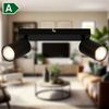 B.K.Licht Deckenleuchte LED Deckenstrahler GU10 Energieeffizient EEK A BKL1629, LED wechselbar, 2700K - Extra-Warmweiß, Deckenleuchte 25,5 cm Schwarz je 2W, je 450lm GU10 Wohnzimmer Flur Bild 4