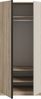 Kleiderschrank 2-türig (B/H/T: 80x183x53 cm) in Sonoma Eiche Nachbildung Bild 3