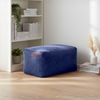 Green Bean® Indoor Sitzhocker Pouf 70x33x28cm EPS-Perlen Füllung & Cordstoff Kuschelig Weich Waschbar - Drinnen Bodenkissen Liegekissen Sitzkissen Sitzhocker Sessel Kinder Erwachsene Stoff Dunkelblau Bild 3