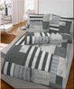 soma Biber Bettwäsche 4 teilig Bettbezug 135x200 cm Kopfkissenbezug 80x80 cm Karo anthrazit Bild 2
