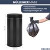 Sensor Mülleimer Küche 70L Schwarz - Automatik Bewegungssensor Klemmring | Smarter Abfalleimer mit Deckel Müllbehälter Kücheneimer Bild 3