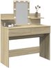vidaXL Schminktisch mit LED-Beleuchtung Sonoma-Eiche 100x40x130 cm 848201 Bild 4