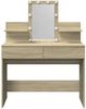 vidaXL Schminktisch mit LED-Beleuchtung Sonoma-Eiche 100x40x130 cm 848201 Bild 5