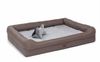 RAIKOU Hundematte Hundebett mit Abnehmbarem Kissen, Schlafplatz Hundesofa Tierbedarf, 100% Polyester, gepolstertes waschbares, mit Hundekissen Bild 2