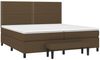 vidaXL Boxspringbett mit Matratze Stoff Dunkelbraun 200x200 cm, Härtegrad: H2 [3136544] Bild 3