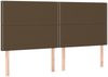 vidaXL Boxspringbett mit Matratze Stoff Dunkelbraun 200x200 cm, Härtegrad: H2 [3136544] Bild 5