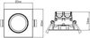 LED Einbaustrahler PAMIR eckig schwenkbar dimmbar Chrom 5,5W Bild 5