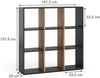 Raumteiler Nove Anthrazit/Goldkraft Eiche 107.2 x 107.8 cm Vicco Bild 2