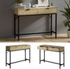 Konsolentisch Lennox Eiche 100 x 75 cm mit 2 Schubladen Vicco Bild 2