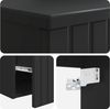 vidaXL Wandmontierter Waschbecken Vanity Schwarz 39 x 41 x 62,5 cm 890573 Bild 5