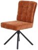 Massivart® Polsterstuhl drehbar, Esszimmerstuhl mit Wippfunktion und Taschenfederkern, »Hedia«, Chenille-Optik · Metallgestell schwarz · mit Nivellierung Bild 2